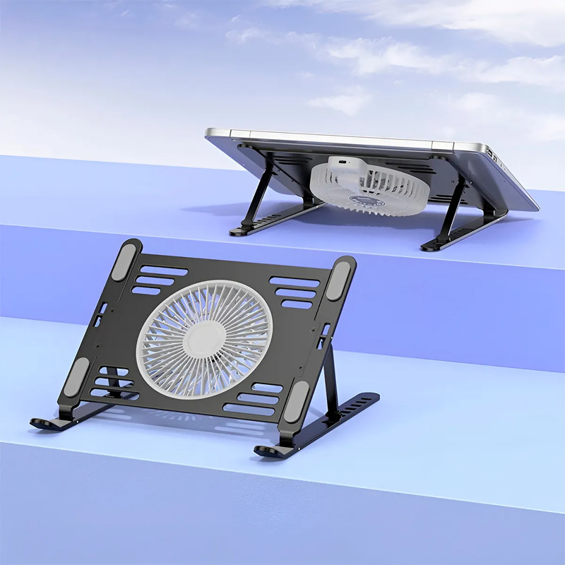 Фото Підставка для ноутбука/планшета Hoco DH22 Active Cooling (Black) в маназині vchehle.ua