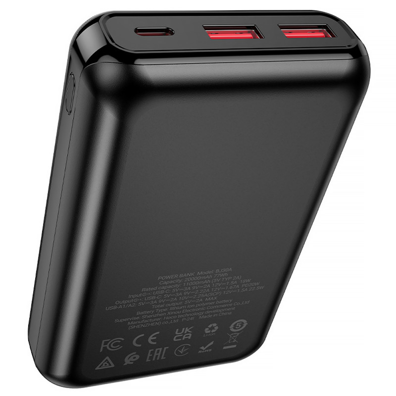 Фото Портативное ЗУ Power Bank Borofone BJ30A Starlight 22.5W+PD20W 20000 mAh (Black) в магазине vchehle.ua