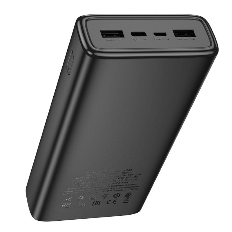 Фото Портативний ЗП Power Bank Hoco J144A Hymn 30000mAh (Black) в маназині vchehle.ua