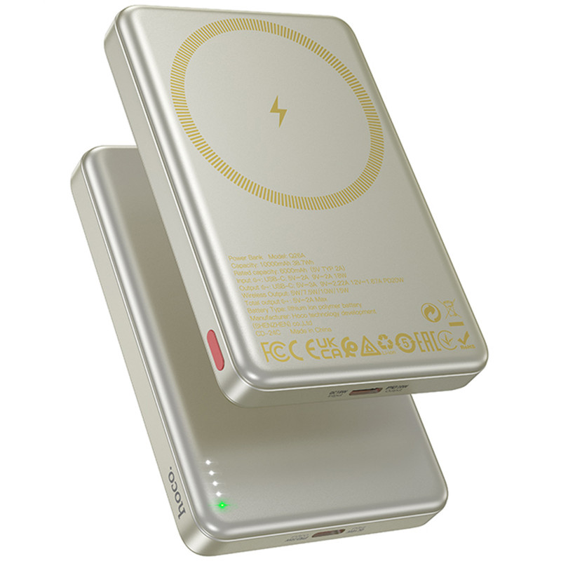 Power Bank Hoco 10000 mAh Q26A Joy PD20W з БЗП (Titanium gold)