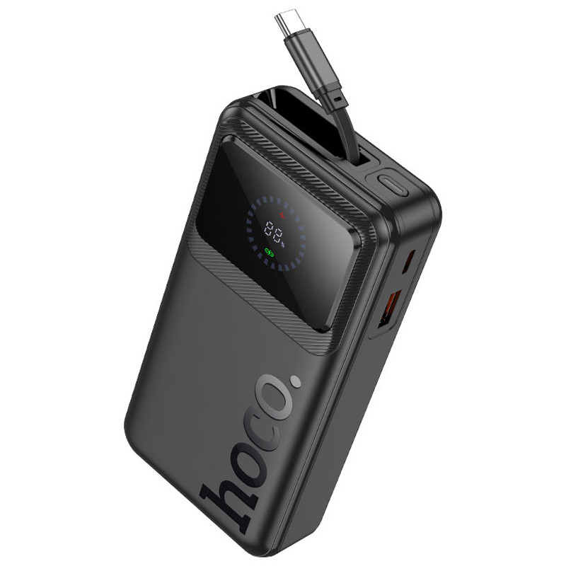 Фото Портативний ЗП Power Bank Hoco Q41 Bright 22.5W+PD20W with cable Type-C 20000mAh (Black) на vchehle.ua