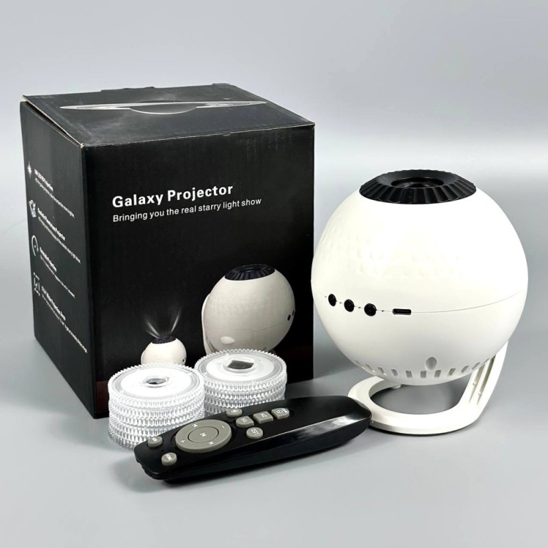 Заказать Проектор-ночник Galaxy Projector with 12 cards and Remote Control (White) на vchehle.ua