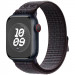 Фото Ремінець Nylon Sport Loop для Apple Watch 42(ser.1-3)/44/45/46/49mm (Black / Blue) на vchehle.ua