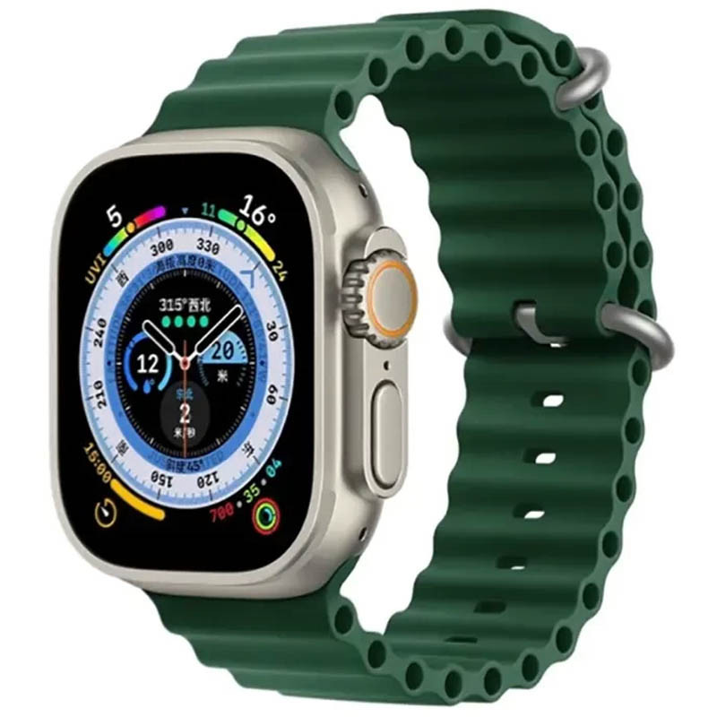 Ремешок Ocean Band для Apple Watch 38/40/41/42mm(ser.10) (Зеленый / Forest green)
