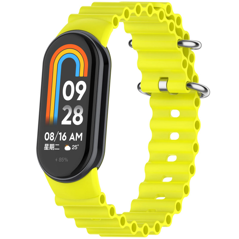 Ремешок Ocean Band для Xiaomi Mi Band 9/8/10 (Желтый / Flash)