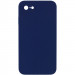 Silicone Case Square Full Camera Protective (AA) NOLOGO на Apple iPhone 6/6s (4.7") (Темно-синій / Midnight blue)