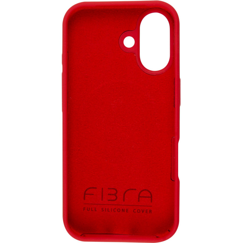 Фото Силиконовый чехол Fibra Full with Magnetic Safe для Apple iPhone 17 (6.3") (Red) на vchehle.ua