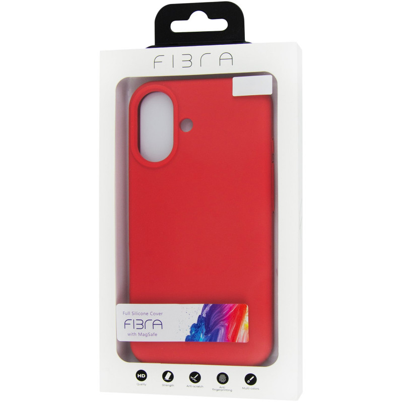 Фото Силиконовый чехол Fibra Full with Magnetic Safe для Apple iPhone 17 (6.3") (Red) в магазине vchehle.ua