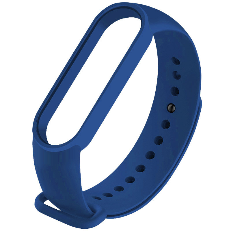Силіконовий ремінець на Xiaomi Mi Band 3/4 (Синій / Navy blue)