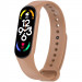 Силиконовый ремешок для Xiaomi Mi Band 7/6/5 (Коричневый / Light Brown)