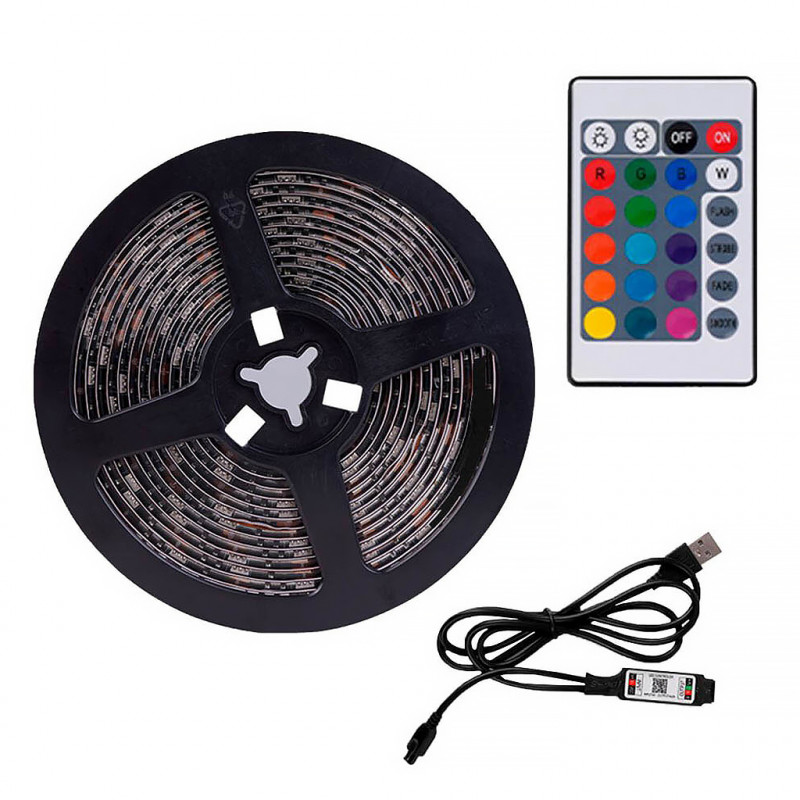 Фото Светодиодная LED лента Hoco DL30 Plus + remote control (4m) (Black) на vchehle.ua