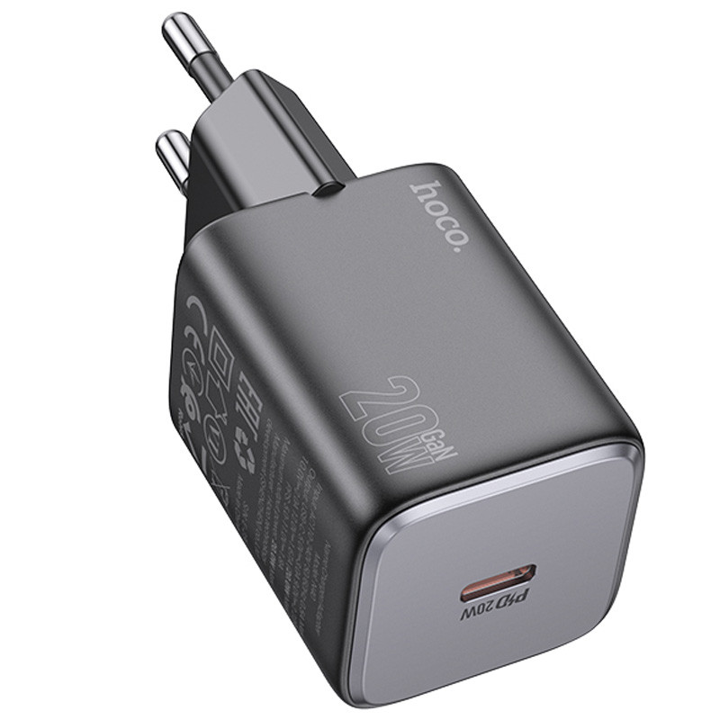 Фото СЗУ Hoco N40 Mighty PD20W (1USB-C) (Black) на vchehle.ua