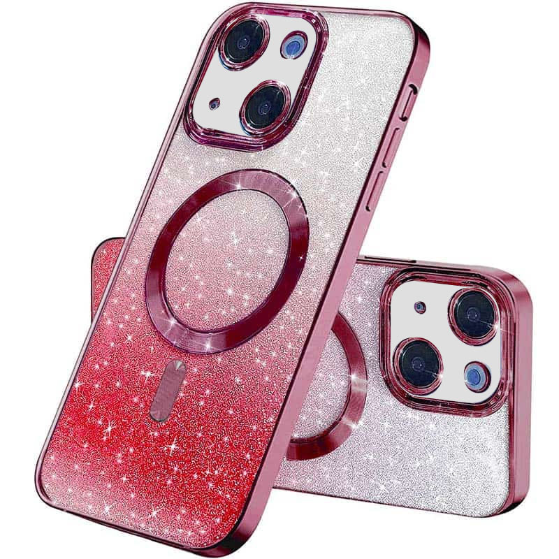 TPU чехол Delight case with Magnetic Safe с защитными линзами на камеру для Apple iPhone 13 (6.1") (Красный / Red)
