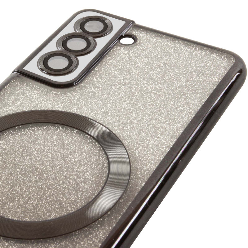 Фото TPU чехол Delight case with Magnetic Safe с защитными линзами на камеру для Samsung Galaxy S21 (Черный / Black) в магазине vchehle.ua