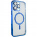 TPU чехол Fibra Chrome with Magnetic safe для Apple iPhone 14 Pro (6.1") (Blue)