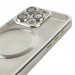 Фото TPU чехол Fibra Chrome with Magnetic safe для Apple iPhone 14 Pro (6.1") (Silver) в магазине vchehle.ua