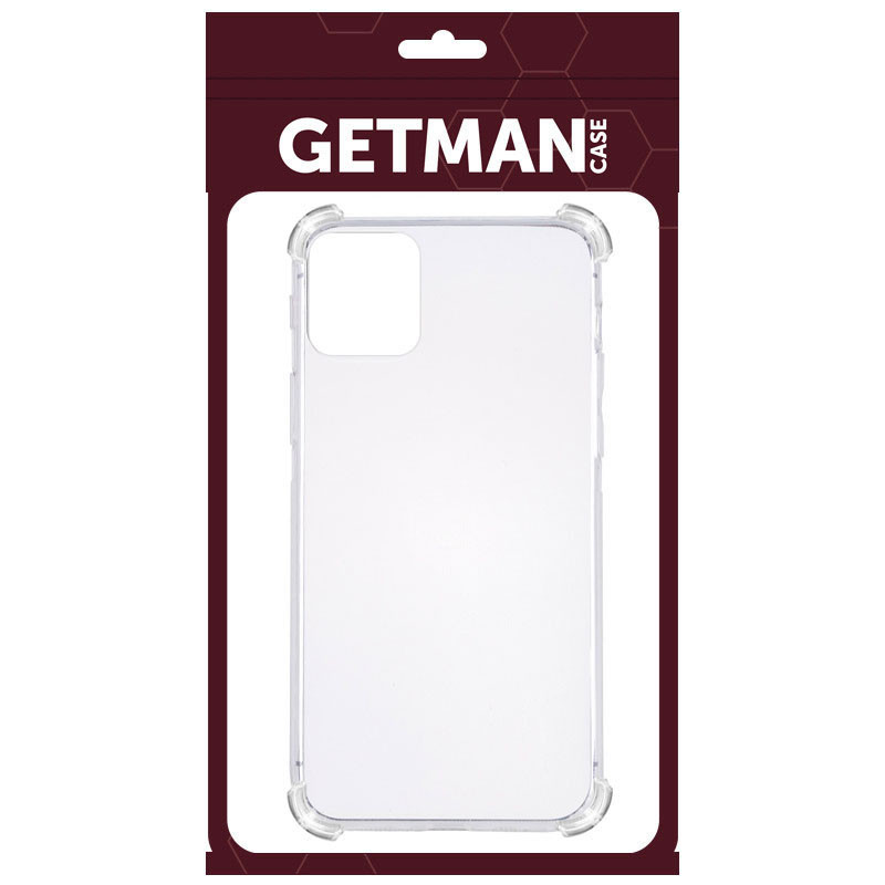 Фото TPU чехол GETMAN Ease logo усиленные углы для Apple iPhone 12 mini (5.4") (Бесцветный (прозрачный)) на vchehle.ua