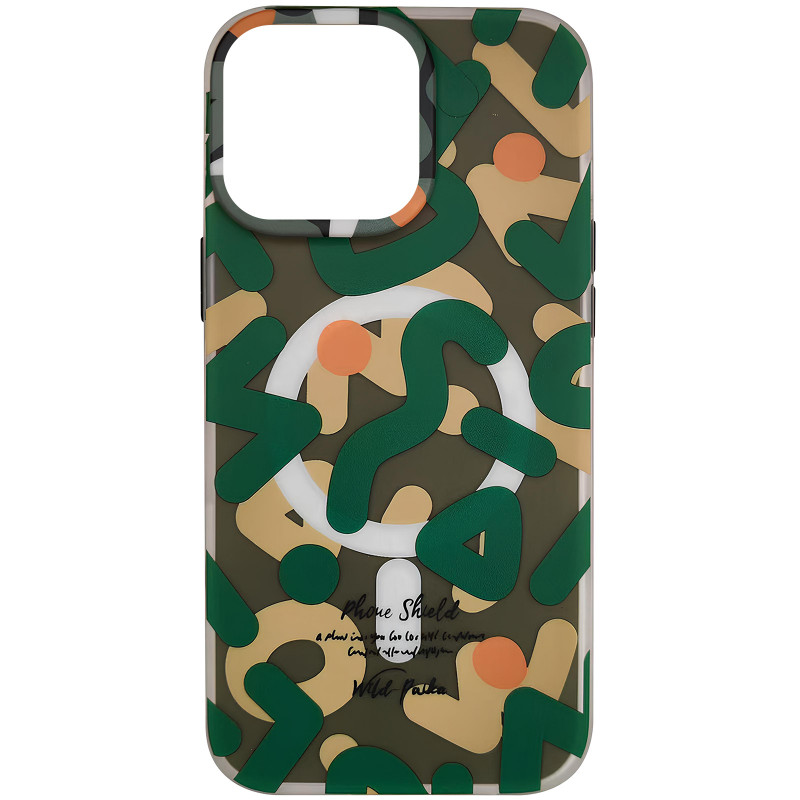 TPU чехол Pastel Chaos with Magnetic Safe для Apple iPhone 16 Pro (6.3") (Green)