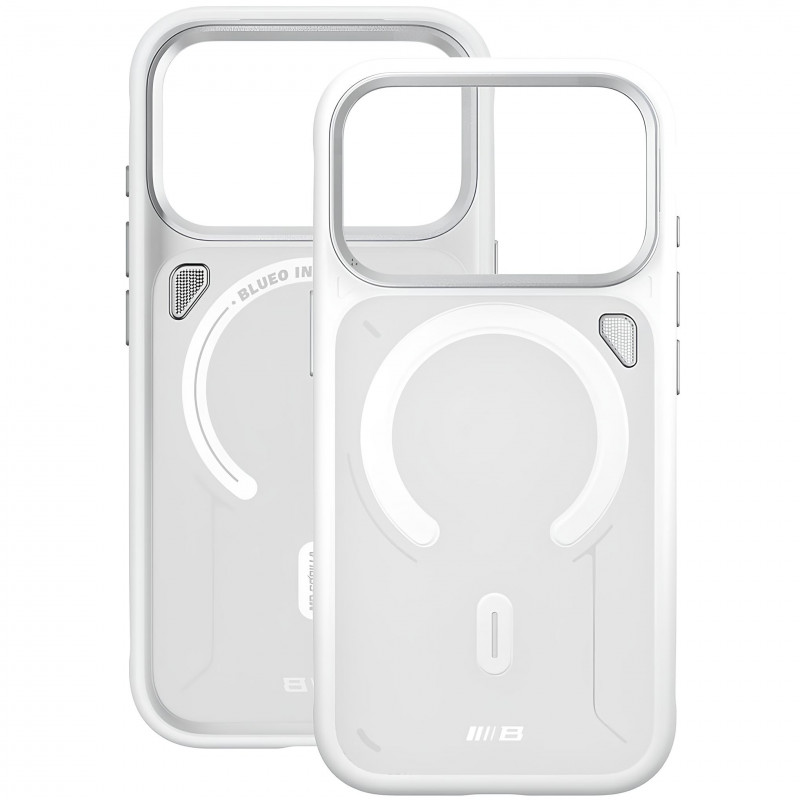 Фото TPU+PC чехол Blueo Frosted Heat Dissipation Stand with Magnetic safe для Apple iPhone 17 Pro Max (6.9") (Белый) в магазине vchehle.ua