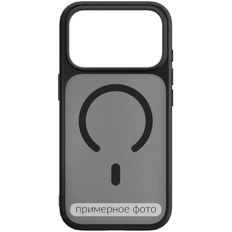 Фото TPU+PC чехол Blueo Skin Friendly Frosted with Magnetic Safe для Apple iPhone 17 (6.3") (Черный) на vchehle.ua