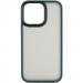 TPU+PC чехол Metal Buttons для Apple iPhone 15 Plus (6.7") (Зеленый / Dark Green)