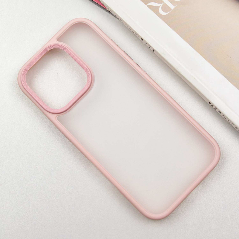 Фото TPU+PC чохол Metal Buttons на Apple iPhone 16 Pro (6.3") (Рожевий / Pink) в маназині vchehle.ua