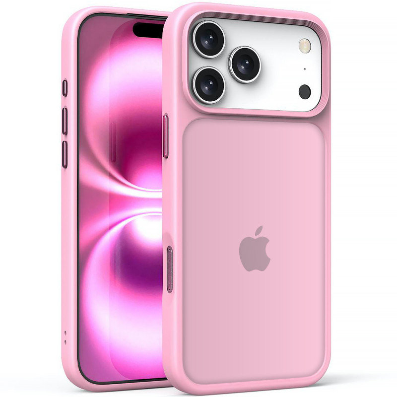TPU+PC чехол Metal Buttons для Apple iPhone 17 Pro Max (6.9") (Розовый / Pink)