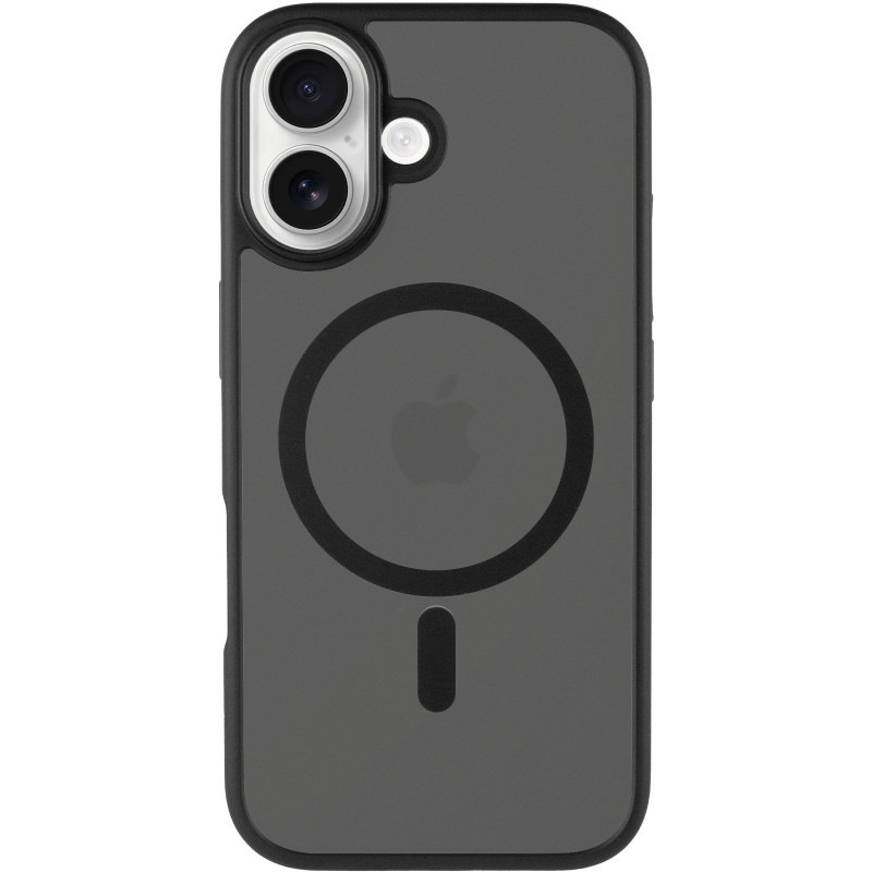 Фото TPU+PC чохол Metal Buttons with Magnetic Safe Colorful на Apple iPhone 17 (6.3") (Чорний / Black) на vchehle.ua
