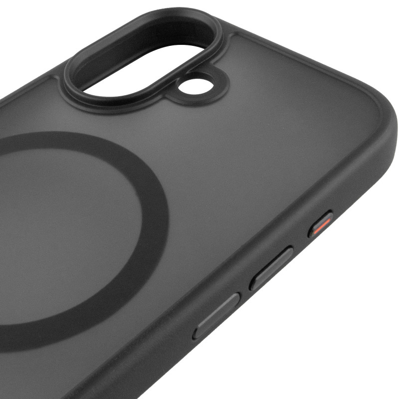 TPU+PC чохол Metal Buttons with Magnetic Safe Colorful на Apple iPhone 17 (6.3") (Чорний / Black) в магазині vchehle.ua