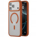 TPU+PC чохол Metal Buttons with Magnetic Safe Colorful на Apple iPhone 17 Pro (6.3") (Помаранчевий / Orange)