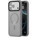 TPU+PC чохол Metal Buttons with Magnetic Safe Colorful на Apple iPhone 17 Pro (6.3") (Сірий / Grey)