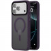 TPU+PC чохол Metal Buttons with Magnetic Safe Colorful на Apple iPhone 17 Pro (6.3") (Темно-фіолетовий / Dark Purple)