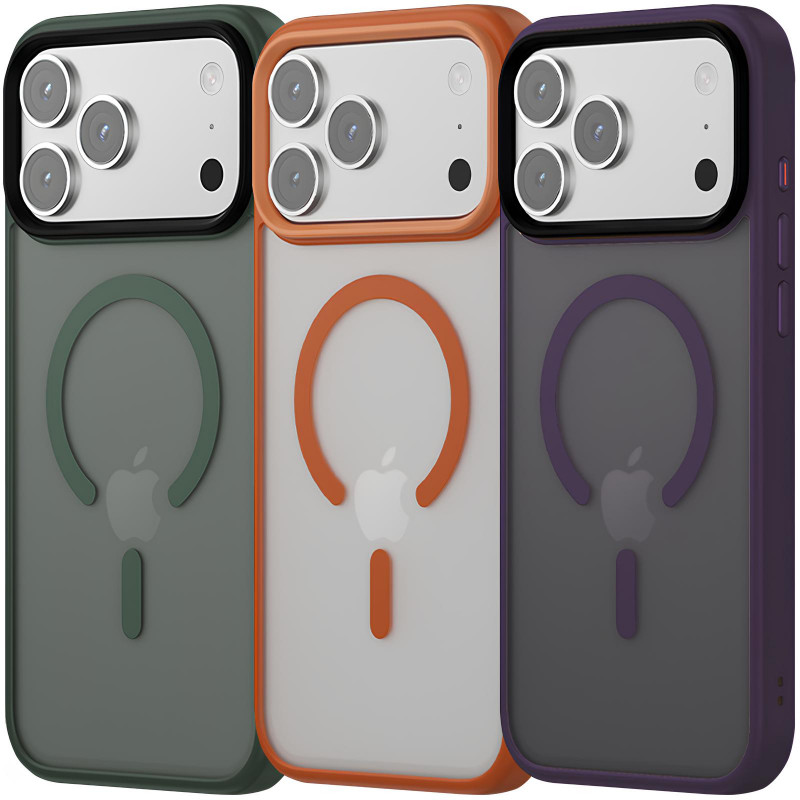 TPU+PC чехол Metal Buttons with  Magnetic Safe Colorful для Apple iPhone 17 Pro Max (6.9")