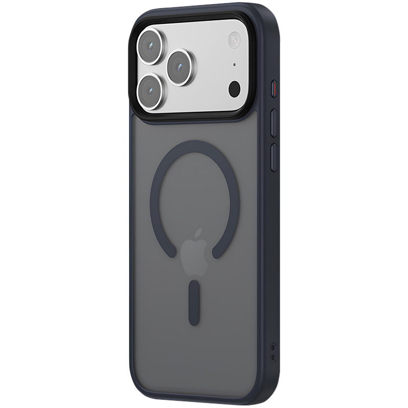 Фото TPU+PC чехол Metal Buttons with  Magnetic Safe Colorful для Apple iPhone 17 Pro Max (6.9") (Синий / Navy Blue) на vchehle.ua