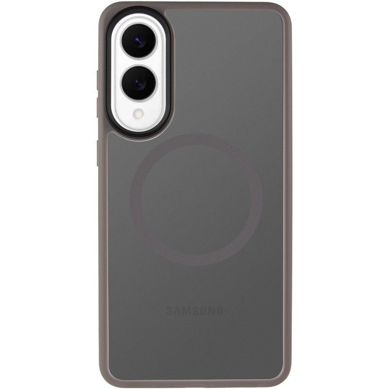 Фото TPU+PC чохол Metal Buttons with Magnetic Safe Colorful на Samsung Galaxy S25 Edge (Сірий / Grey) на vchehle.ua