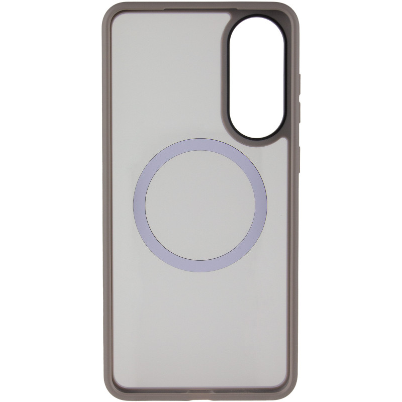 Фото TPU+PC чохол Metal Buttons with Magnetic Safe Colorful на Samsung Galaxy S25 Edge (Сірий / Grey) в маназині vchehle.ua