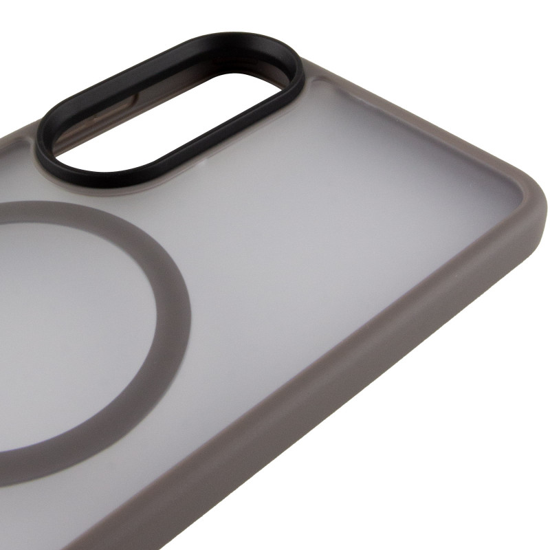 TPU+PC чохол Metal Buttons with Magnetic Safe Colorful на Samsung Galaxy S25 Edge (Сірий / Grey) в магазині vchehle.ua