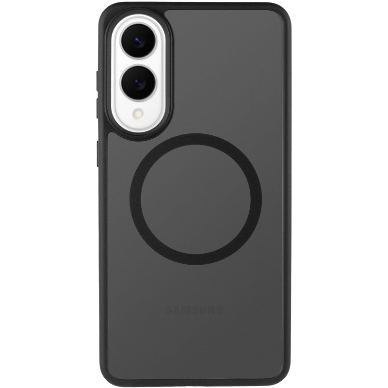 Фото TPU+PC чохол Metal Buttons with Magnetic Safe Colorful на Samsung Galaxy S25 Edge (Чорний / Black) на vchehle.ua