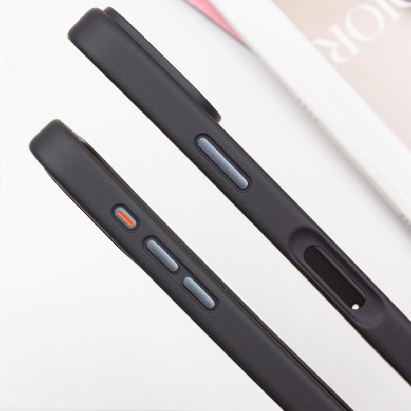 TPU+PC чехол Metal Buttons with Magnetic Fit для Apple iPhone 16 Pro Max (6.9") (Черный / Black) в магазине vchehle.ua