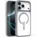 TPU+PC чехол Metal Buttons with Magnetic Safe для Apple iPhone 17 Pro Max (6.9") (Серый / Grey)