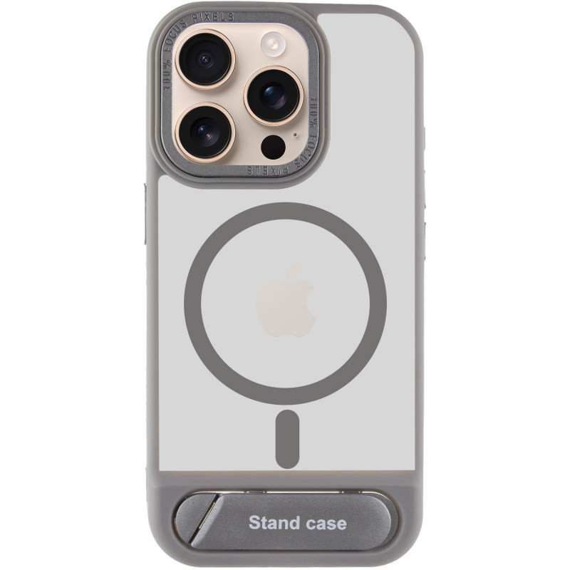 Фото TPU+PC чехол Stand case для Apple iPhone 15 Pro (6.1") (Grey) на vchehle.ua