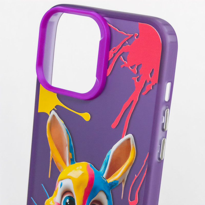 Купить TPU+PC чехол TakiTaki Graffiti magic glow для Apple iPhone 11 (6.1") (Funny bunny / Purple) на vchehle.ua