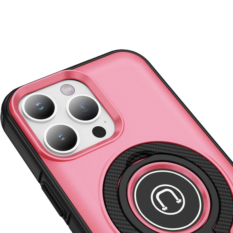 Фото TPU+Textured PC Magnet для Apple iPhone 12 Pro / 12 (6.1") (Pink) в магазине vchehle.ua