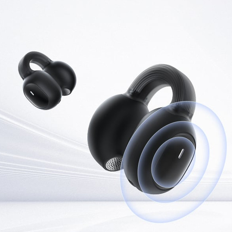 Фото Уцінка Бездротові TWS навушники Baseus AirGo 1 Ring Open-Ear (A00069201) (Розкрита упаковка / Cluster Black) в маназині vchehle.ua