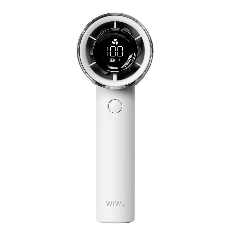 Уценка Портативный вентилятор с дисплеем WIWU WI-FS010 (Поврежденная упаковка / White)