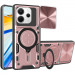 Ударопрочный чехол Bracket case with Magnetic для Xiaomi Redmi Note 14 4G (Europe version) (Rose Gold)