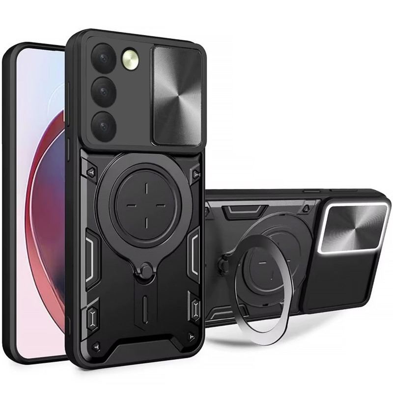 Удароміцний чохол Bracket case with Magnetic на Xiaomi Redmi 15 (EU) (Black)