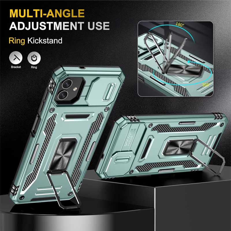 Заказать Ударопрочный чехол Camshield Army Ring для Samsung Galaxy A07 (Зеленый / Light Green) на vchehle.ua