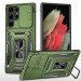 Ударопрочный чехол Camshield Army Ring для Samsung Galaxy S21 Ultra (Оливковый / Army Green)