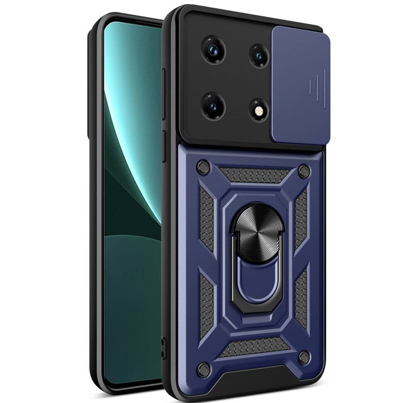 Ударопрочный чехол Camshield Serge Ring для Xiaomi 13 Pro (Синий)